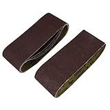 uxcell 研磨ベルト サンドペーパー アブレシブ ダークブラウン 40グリット 5個