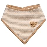 日本製　オーガニックコットン　ドットボーダーの三角スタイ　よだれかけ　くま！アモローサマンマ　Amorosa mamma！