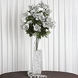tableclothsfactory 96 Extra Large人工Roses Buds Bushesウェディング花 – シルバー