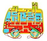 [バス]キッズ木製玩具就学前教育の迷路パズルボードゲーム家族ゲーム