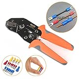Iwiss SN-02C Ratcheting Wire Crimping Plier Tools for Insulted Terminals and Butt Connectors Crimper