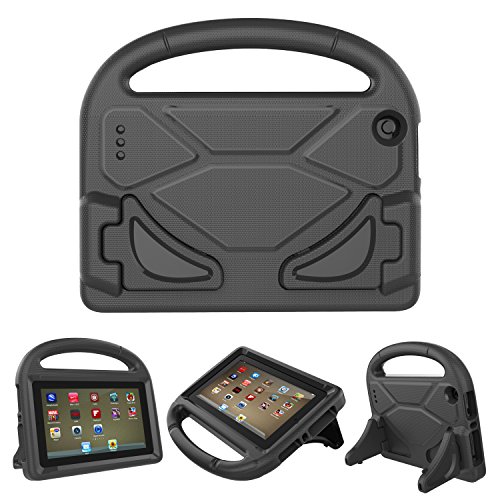 Kids Case For Kindle Fire 7 2017 & Fire 7 2015タブレット、lmaytech Light Weight Shock ProofハンドルFriendly子供用Evaケースのすべての新しいAmazon Kindle Fire 7 Inch表示タブレット ( 2015年& 2017年リリース)Kindle Fire 7 Case ブラックの表紙