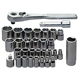 Craftsman クラフツマン ハンドツール 9-34740 32 Piece 1/4-3/8 Drive Standard/Metric Socket Wrench Set 【並行輸入】