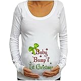 Nicellyer 女性の花のクリスマス・ティーの出産のファインコットン・トップ・ブラウス White L