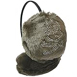 イヤーウォーマー 耳カバー イヤーマフ ドクロ 耳あて レディース 耳あて 防寒 耳あて キッズ Heart Angelウォーマー 防寒 (耳あて ドクロ/ブラウン)