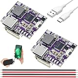 Youmile 2 個 Type-C USB 5V 3.1A ステップアップ パワー充電モジュール ブースト コンバーター 充放電モジュール IP5310 モバイル電源ボード Type-c - USB ケーブル 24WAG 赤と黒のケーブル付き