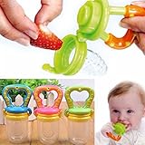 Gaobei Baby Weaning Tool Baby Feeding Fresh Safe Food Feeder Nibbler Safety (Blue,Medium) by sukjame