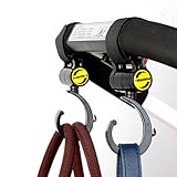 ベビーカー　フック　人気　滑り止め付き　丈夫なベビーカー荷物フック　360度回転でき二個セット (サイズ-1)