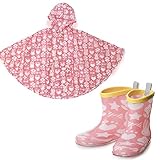 ヒ゜チョン ハ゜ッカフ゛ルホ゜ンチョ　ウサキ゛（120cm）＆レインブーツ（16cm） ポンチョ レインコート キッズ 120cm 子供 雨合羽 長靴 キッズ 16cm レインブーツ レインポンチョ 