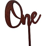 regalo 1歳 ケーキトッパー 木製 ケーキ飾り ピック スマッシュケーキ (One・ダーク)