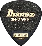 Ibanez アイバニーズ ピック PA16XSG-BK EX-HEAVY（1.2mm） サンドグリップ ショート･ティアドロップ (ブラック)