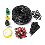amzmonnsuta 18mマイクロドリップ水利システム噴霧マイクロスプリンクラー冷却セットガーデン農業温室苗育成に適す
