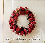 elegantstunning ウェディング/パーティーローズ花輪　レッド　壁掛 インテリア花　新婚部屋装飾 バレンタインデー　ホワイトデー　プロポーズ 記念日 誕生日