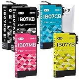 【バウストア】エプソン IB07CL4B（IB07CL4Aの大容量版） 互換インクカートリッジ ブラック増量5個 対応機種: PX-M6010F PX-M6011F PX-S6010