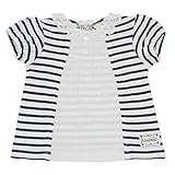 【本体綿100%】2016年 夏物 UZULAND ウズランド 天竺 ボーダー重ね着風 半袖Ｔシャツ ネイビー◇95cm