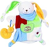 ＤＯＵＤＯＵ　1623 パペット　ラビット　ウィズ　スネイル スカーフにポケットのついたワンピース着たとてもおしゃれなウサギのパペットですｻｲｽﾞ H約20cm
