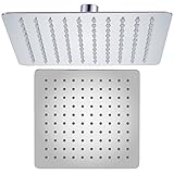 Aquafaucetすべてsus304ステンレススチール10-inch雨シャワーヘッド固定マウントRainfallスタイルモダン正方形超薄型、ポリッシュ