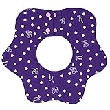 「homecoi」 ベビービブ　よだれ掛け　前掛け　エプロン　胸当て　食事用スタイ　ナプキン ビブ　梅の花　食事用　360度　回転　バンダナ　子供　男の子　女の子　新生児　赤ん坊用　ソフト (パープル