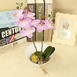 Artificial Flowers arrangement Silk Orchid With White Vase Table Centerpieces Home wedding office de