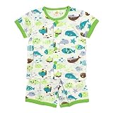 パジャマ ベビー 男の子 前開き 半袖 半ズボン 腹巻付 寝巻き 子供パジャマ グリーン×ターコ-YG 80cm