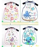 EVA エプロン 袖なし ベビー 前身頃防水タイプ 4枚組セット Series 1