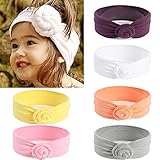 danmyベビーヘアフープヘッドバンド女の子伸縮性ソフトヘッドバンド子供リボンターバンヘアバンド カラー: ピンク