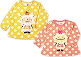 (サニーシープ)Sunny Sheep リンゴとひつじちゃん 水玉柄 長そでTシャツ 95cm ピンク