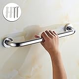 Seacan ステンレス トイレ 手すり 介護 お風呂 安全グリップ　取り付け簡単 グラブバー タオル掛け (M, 長さ55㎝)