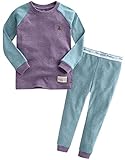 [Vaenait Baby]キッズ子供ベビー服綿100％ルームウェア長袖パジャマ寝間着上下セット Simple Raglan Purple S