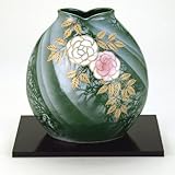 【九谷焼】 7号花瓶 野薔薇 花瓶、花台、トムソン化粧箱入り