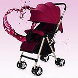 折り畳みベビーカー　超軽量4.8kg　通気性良い　(1ヶ月~36ヶ月頃対象) 4輪　パープル