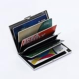 wellgler 軽量 薄型カードケース RFID識別　防磁ステンレス　クレジットカードケース 6枚収納タイプ 持ち運び便利 ブラック