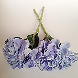 meiliy 2 - Pack FakeフローラルオランダHydrangeaシルク花高品質人工花ホームホテルオフィス結婚式パーティー庭クラフトアート装飾14インチ ブルー Meiliy-ML-010b