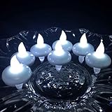 Set of 24 Flameless Floating Candles, AceList Battery Operated Tea Lights Tealight Candle - Decorati