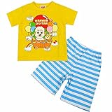 いないいないばあっ ベビー用 半袖パジャマ ワンワン＆ウータン inbaw11 (90cm, イエロー) 59l051