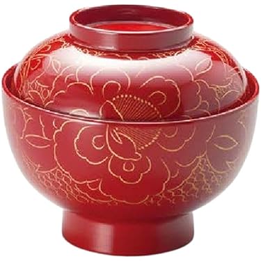 りりれんです 漆器 蓋付き椀 黒色 金色装飾 りりれんです 漆器 蓋付き