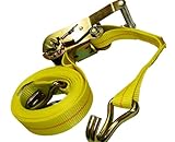 新しい1pc 2 " x 27 ' Ratchet Tie Down CargoストラップTruckベッド牽引牽引Ratcheting Jフック