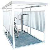 ダイマツ 多目的万能物置 サイクルハウス 物置 自転車 バイク 収納 屋外 シルバー DM-14