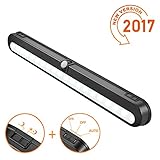 t01lb LEDクローゼットライト – BLS超明るい20 LED下キャビネット照明バッテリーPowered / DC入力ワイヤレスモーション検知ライトバー、自動on offスイッチ、モーションセン