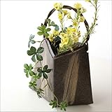 花瓶 おしゃれ 花器 和風 信楽焼 和陶器ベース 蔓付きA [soh1983]
