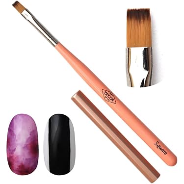 ネイルアートブラシセット グレー ピンク ジェルネイル用筆 フレンチ用 ロングフラット オーバル フラット