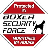 BOXER SECURITY FORCE サインボード：ボクサー ２４時間監視中 セキュリティ看板 [並行輸入品]