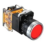 [レッド] 660V 10A NO NC プッシュ ボタン セルフロック プレス Emergency Stop スイッチ 並行輸入品
