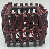 BETONG SAKAI -Garden Decorative Wood Woven Flower Plant Pot ,Handmade (B)