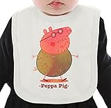 Peppa Pig ネクタイを有する有機ビブ Medium