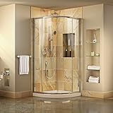 DreamLine dl-6703 – 22 – 01 Prime FramelessスライドシャワーエンクロージャおよびSlimline 38 " by 38 "四半期ラウンドシャワートレイ、クロー