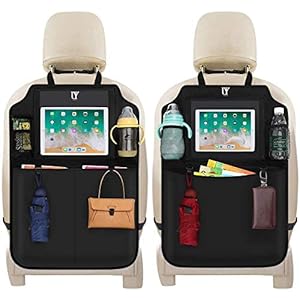 UYBAG(ユーワイバッグ) 【整理収納アドバイザー1級が監修】 車用シートバックポケット 2点セット キックガード付き…