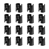 Alera ワイヤーラック 棚板固定部品、プラスチック、ブラック、4個入り、PK - ALESW59SLBL Bundle of 16 Clips shelf-clips