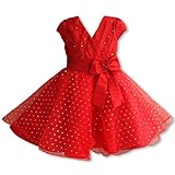 Pettigirl　夏ドレスガールズワンピース子どもドレスリボン付きワンピース ５歳 [並行輸入品]