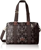 [ラナ] ボストンバッグ 2WAY ロゴチェック 1609-4172 チャ ブラウン